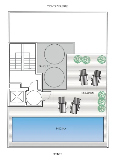 Rooftop 10° piso — Piscina y Solarium